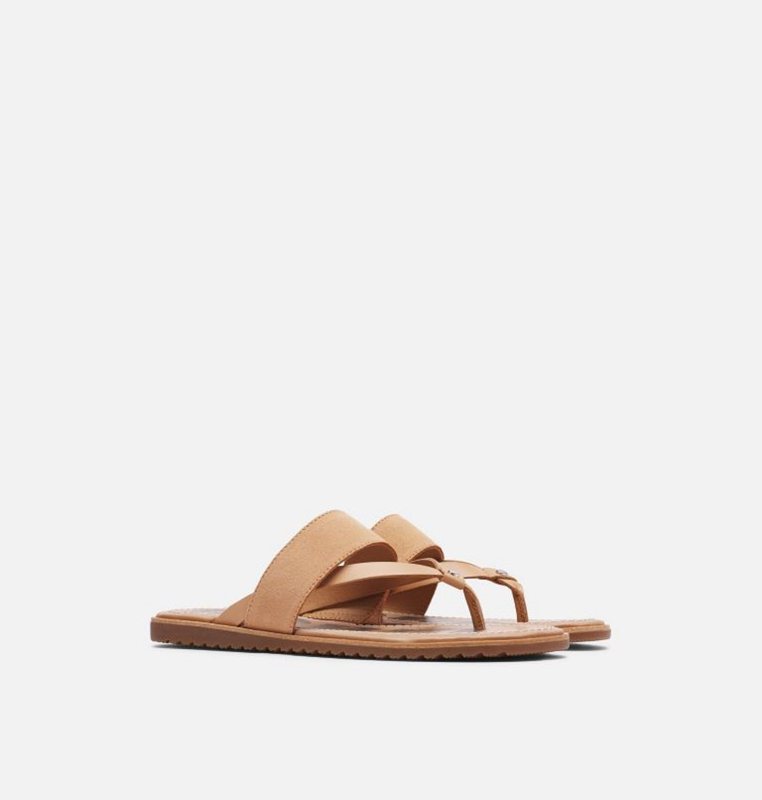Sorel Dam Sandaler Beige - Ella™ Flip Flat - BJG-205693